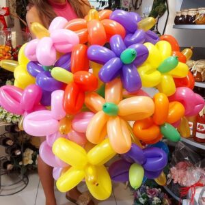 Bukiet Kwiatów z Balonów – 21 sztuk