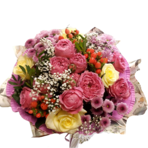 Bukiet wielokwiatowy na ślub - Średni - Prezentowy