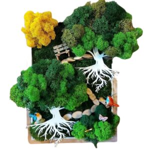 Obraz z Mchu Chrobotka z Dodatkami