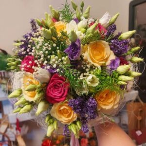 Kolorowy Bukiet Ślubny dla Panny Młodej