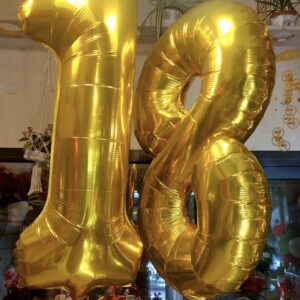 Balony foliowe cyfry na 18 urodziny