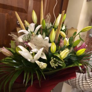 Bukiet biała lilia-duży