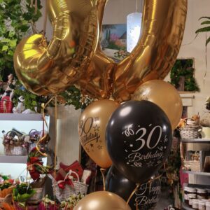 Zestaw balonów z helem na 30 urodziny