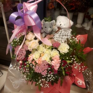 Koszyczek urodzinowy dla dziewczynki