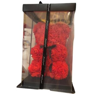 Miś z piankowych różyczek