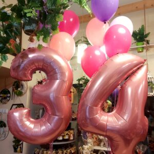 Zestaw balonów na 34 urodziny z helem