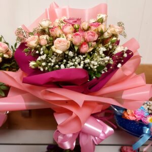 Bukiet nowoczesny różowy