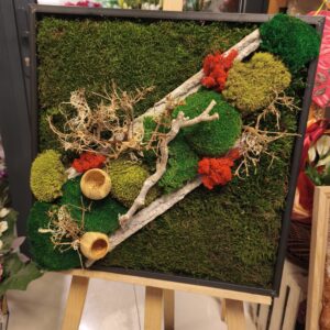 „Sekretny Zakątek Lasu” – mechowy obraz 3D 53 × 53 cm