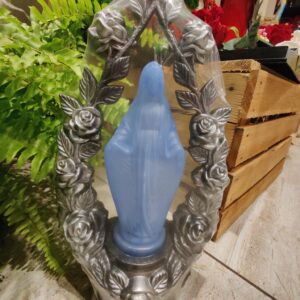 Znicz lampion LED Matka Boska