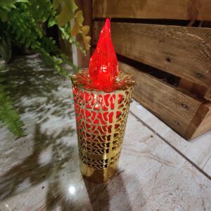 Wkład znicz elektryczny świeca złota z bateriami