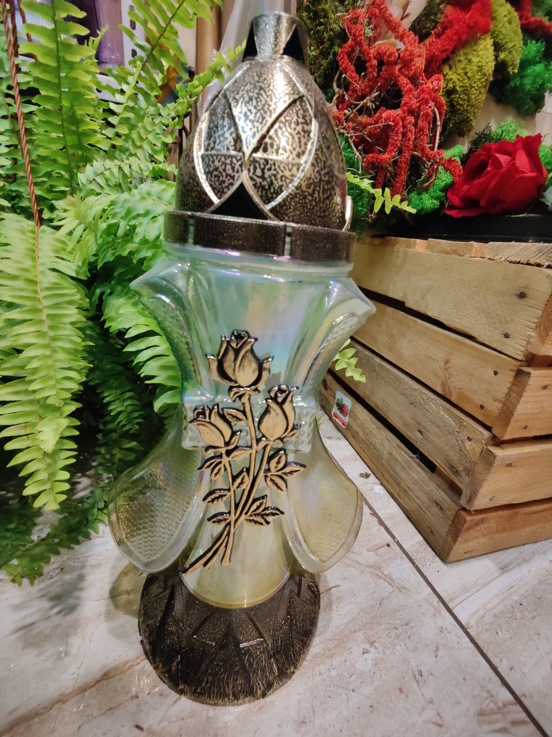 Znicz duży parafinowy Róża