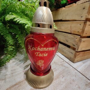 Szklany znicz Kochanemu Tacie