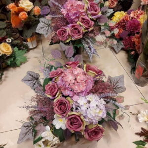 Fioletowy komplet stroików