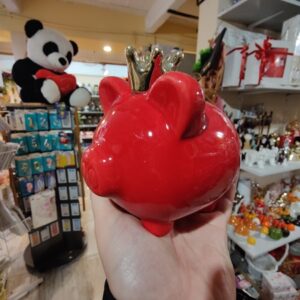 Świnka skarbonka czerwona