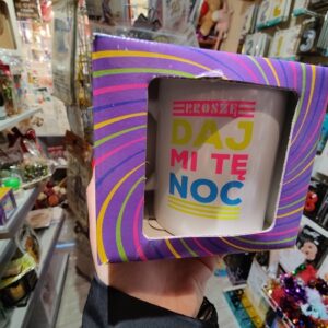 Ceramiczny kubek " prosze, daj mi .. "