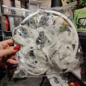 Łapacz snów makrama - biały