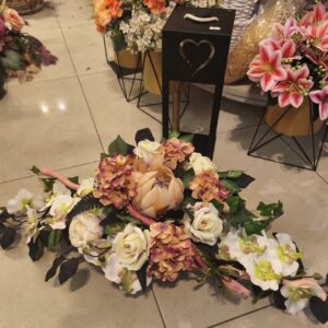 Zestaw nagrobny stroik+lampion fotowoltaiczny