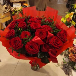 Bukiet czerwonych róż - 21szt