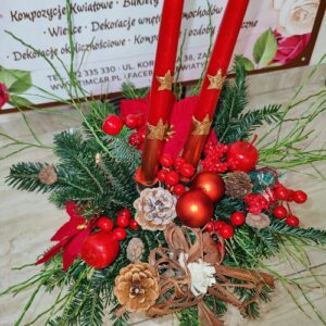 Stroik świąteczny - czerwony kolor