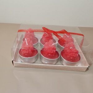 Świece różane w kształcie bukietu – malinowa poezja