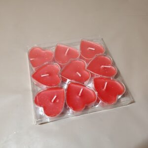 Świece tealight serduszka – czerwone klasyczne