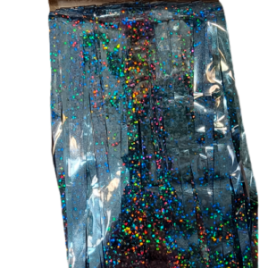 Kurtyna w niebieskim kolorze + brokat