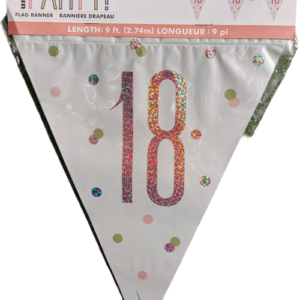 Baner chorągiewka - 18tka biała