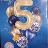 Zestaw balonowy 5 urodziny w niebieskim kolorze