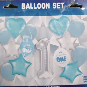 Zestaw balonowy na roczek - niebieski kolor