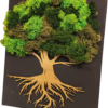 Drzewo Życia z Mchu – przestrzenny obraz 3D 25 × 30 cm