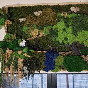 Leśna Kraina Spokoju – obraz 3D z mchu stabilizowanego 60 × 80 cm