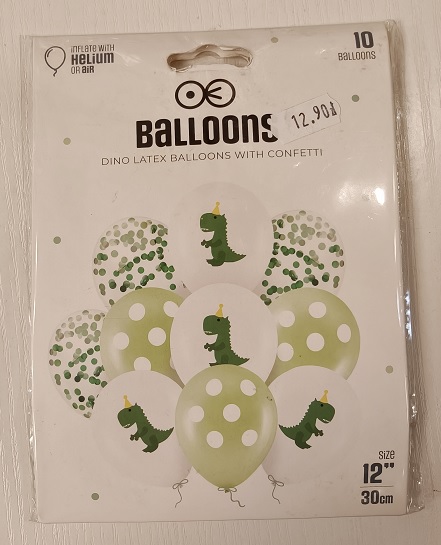 Balony lateksowe urodzinowe Dinusie