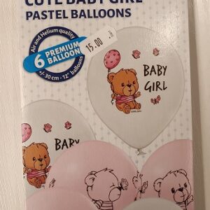 Balony lateksowe Misie Baby Girl
