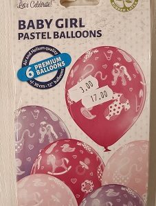 Balony lateksowe Baby Girl