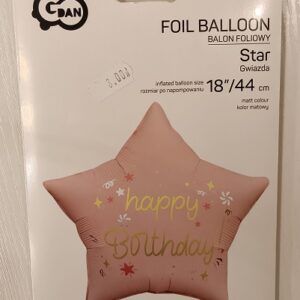Balon foliowy urodzinowy gwiazda