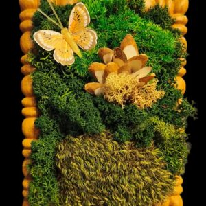 Mini Ogród Motyla – obrazek 3D z mchu stabilizowanego 15 × 22 cm