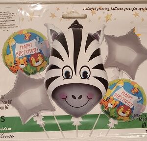 Zestaw balonów urodzinowa zebra