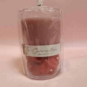 Świeca Summertime – romantyczny róż w słoiku