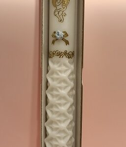 Świeca Chrzcielna – klasyczna elegancja z aniołkiem