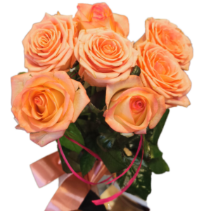 Różowe róże 7 szt