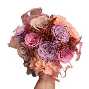 Romantyczny flower box mydlane róże